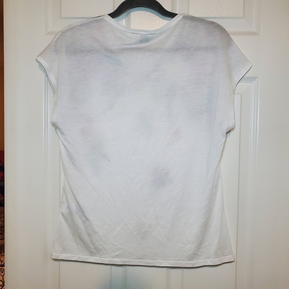 TED BAKER Floral White T-Shirt Sz 1 US 4 - Picture 5 of 9